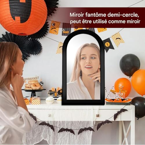 Miroir Holographique Effrayant Halloween à Effet Changeant