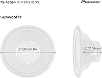 Vista 7 de PIONEER TS-A30S4 Subwoofer de Componentes de 12”, Potencia Máxima de 1400 Vatios