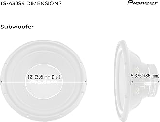 TS-A30S4 30 cm / 12" A-Series Component Subwoofer, 1400 W MAX. 400 W NOM.