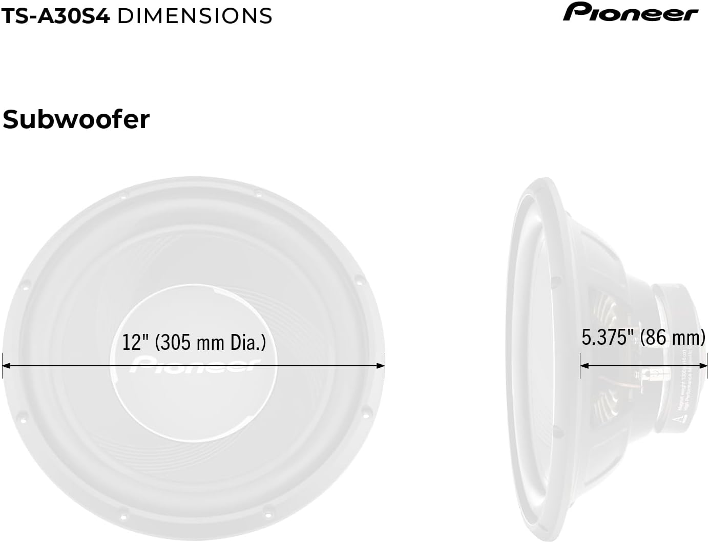 PIONEER 12" Single VC 1400W