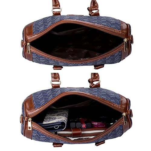 THE-CLOWNFISH-Lorna-Tapestry-Fabric-Faux-Leather-Handbag-Sling-Bag-for-Women-Office-Bag-Ladies-Shoulder-Bag-Tote-For-Women-College-Girls-Blue-Stripes