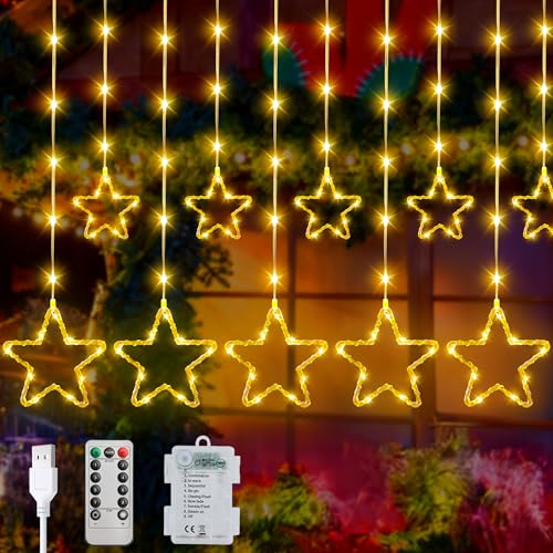 LED Lichterkette mit Fernbedienung 3.6M,144LEDs Lichtervorhang...
