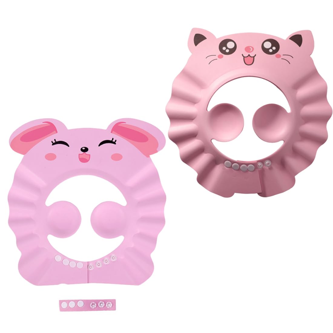 2 Pezzi Cappello Doccia Bambini, Visiera Doccia Bambini, Bambini Regolabile Doccia Cap per Protezione per Gli Occhi Impermeabile, Rosa