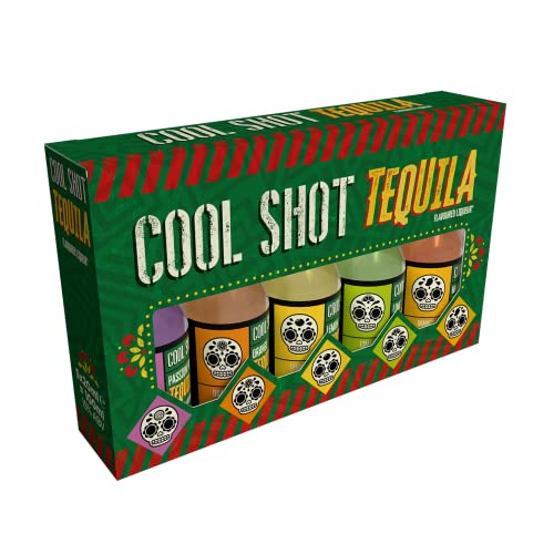 Cool Shot Tequila 5x20ml Passion Fruit Orange Lemon Lime Mango | Perfect for Christmas Stocking Fillers Gifts Parties and Celebrations