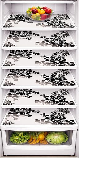 THE LION'S SHARE PVC Rectangular Fridge Mat Set (Multicolour) -6 Pieces -TLS-077-image-20