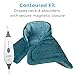 Pure Enrichment PureRelief Neck & Shoulder Heating Pad - 4 Heat Settings, Auto Shut-Off, Universal Fit, Magnet Closure, Soft Micromink, Storage Bag, 5-Year Warranty, Machine Wash (Turquoise Blue)
