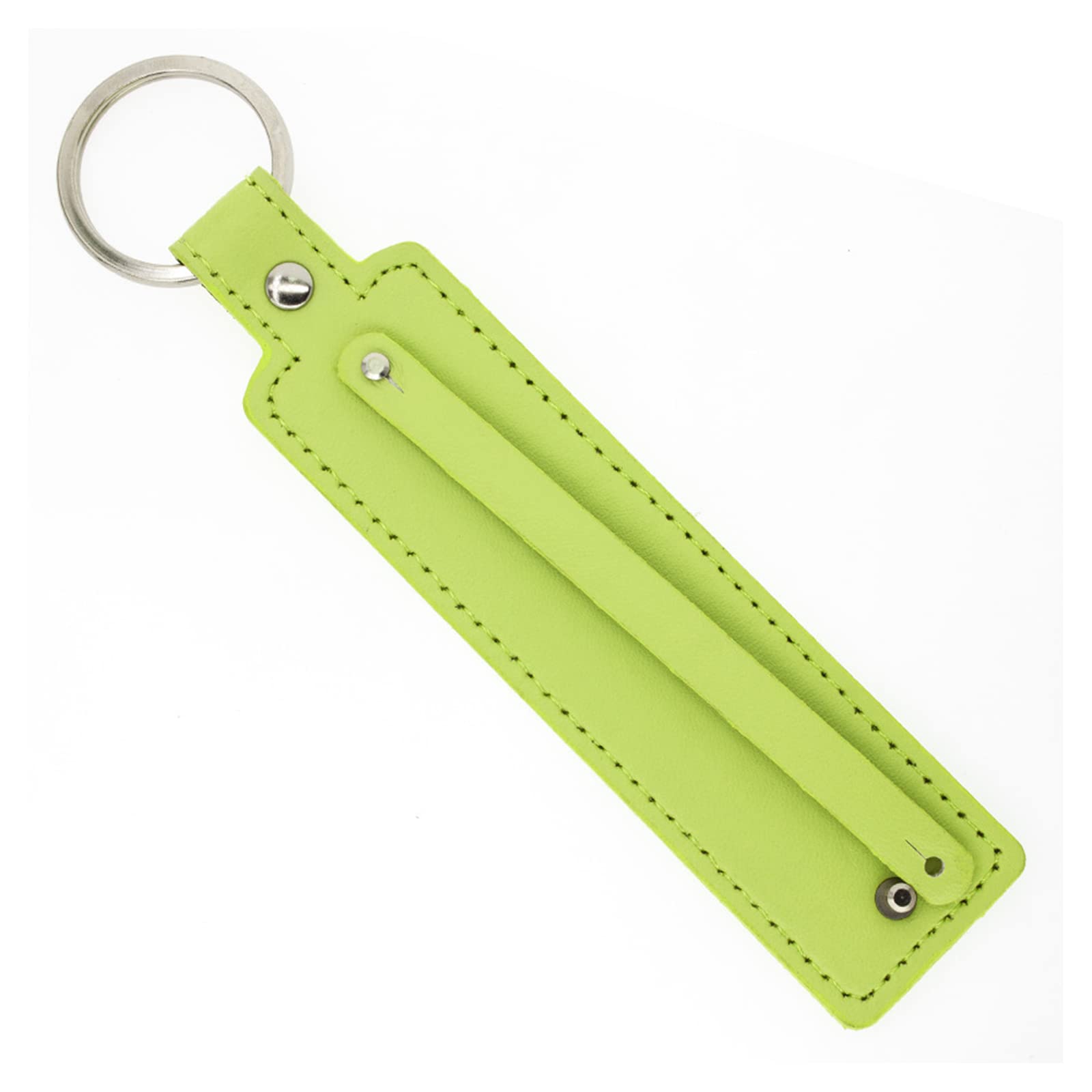 Maxtonser PU Leather Round Keychain Bright Colorful PU Leather Keychain Waist Wallet KeyChains Keyholder Single Metal 14 Colors