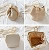MEIZHITU Korbtaschen Damen Gehäkelte Clutch Handtasche Strohwebung Crossbody Umhängetaschen Handgelenk Abend Geldbörse Tasche Sommer Strandtasche Partytaschen Sommer Strand Geldbörse(Color:A) #3