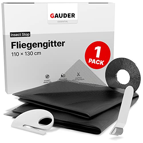 GAUDER Fliegengitter (110 x 130 cm) aus Polyester | Insektenschutz |...