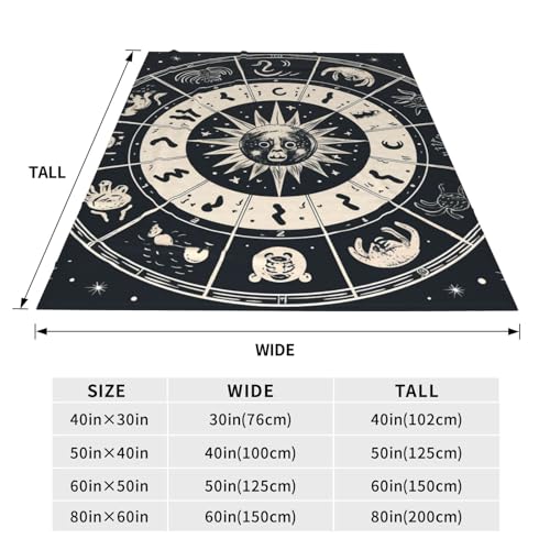 Couverture en flanelle microfibre haut de gamme au design astrologique - 5