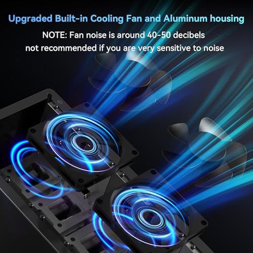 Image of CENMATE Aluminum 10 Bay Hard Drive Enclosure with Cooling Fan for 2.5 inch /3.5 inch SATA HDD /SSD with USB A /C 3.0, Support Hot Swappable, Tool-Free HDD Enclosure, DAS(NO RAID /NAS)