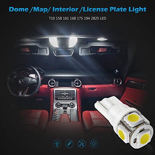 Partsam GTCV-0744591109 194 168 Led Bulbs White, Super Bright T10 2825 Car Interior Dome Lights Bulbs 6000K 5050-Smd Chipsets Error Free thumb #4