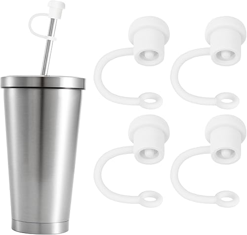 Cfyouend Paquete de 4 fundas para popotes compatibles con vasos Stanley All OZ y otros, de 0.394 a 0.394 pulgadas, tapas reutilizables para popotes,