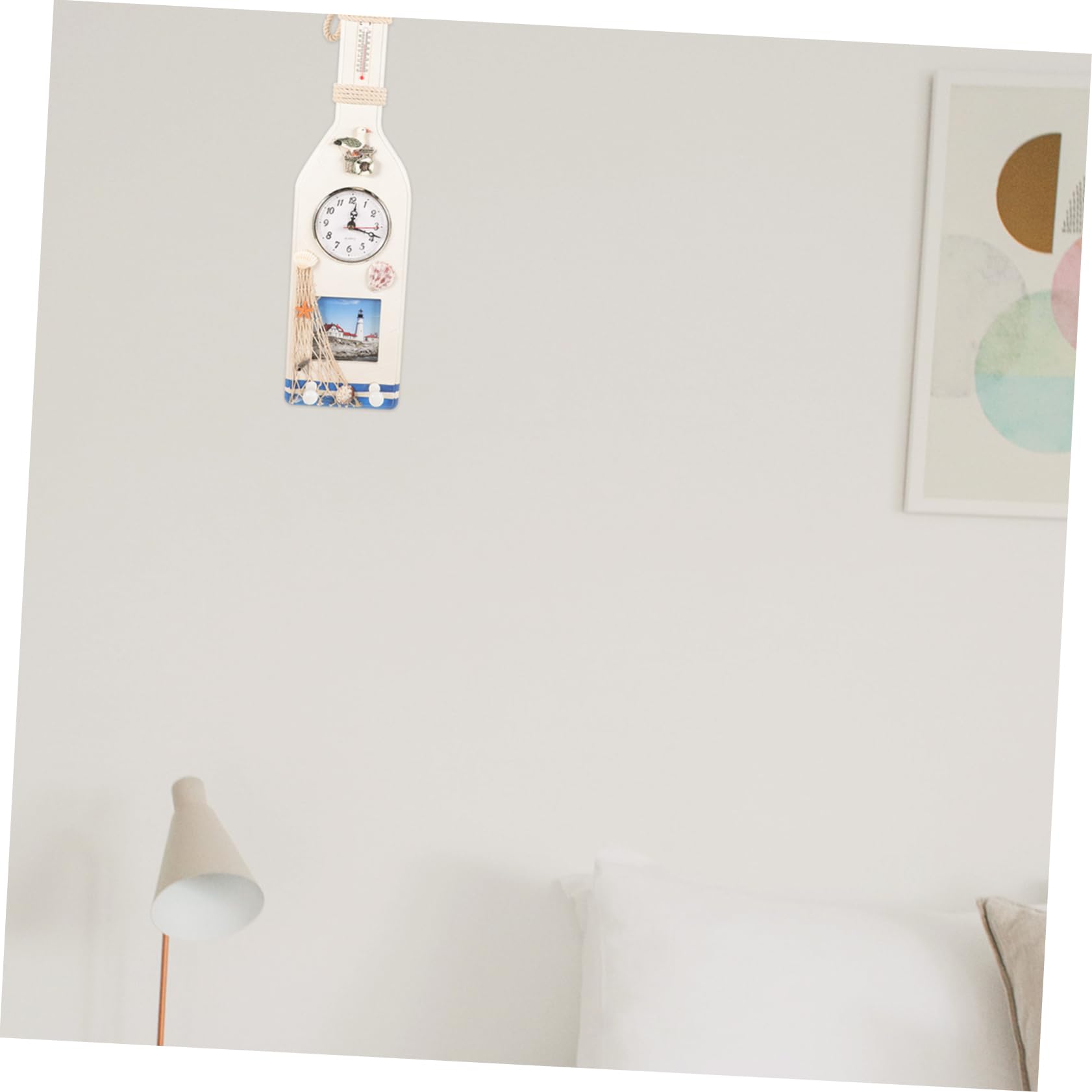 Yardwe Termometro da Muro Decorativo in Legno Stile Nautico Medio | Resina e Legno, Finitura Liscia senza Bave, per Finestra o Occasione a Tema Marino