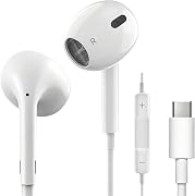 タイプc イヤホン【2025年新版 iPhone17/16/15対応】有線HiFiイヤホン、クリア通話、高忠実度ノイズアイソレーション設計、内蔵マイク付き，USB-Cイヤホン有線 TYPE-Cジャック、人間工学設計、絡まり防止、遅延なし、重低音、リモコン付き、防水、インイヤー型、コンパクト軽量、iPhone/Android/Galaxy/iPadなど対応