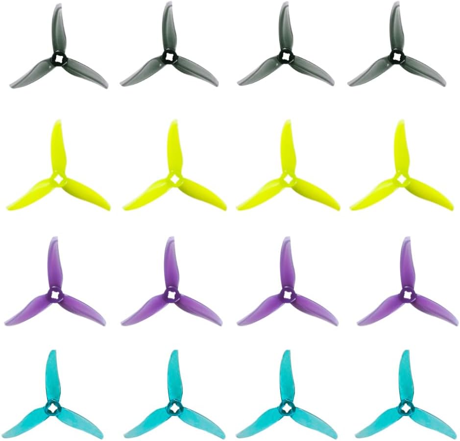 8pair Gemfan Hurricane 3520 Propeller 3.5X2X3 3-Blade Props for 3.5 Inch Quad with 5mm/3 Holes 1806-2004 Brushless Motor RC FPV Racing Drones Parts DIY