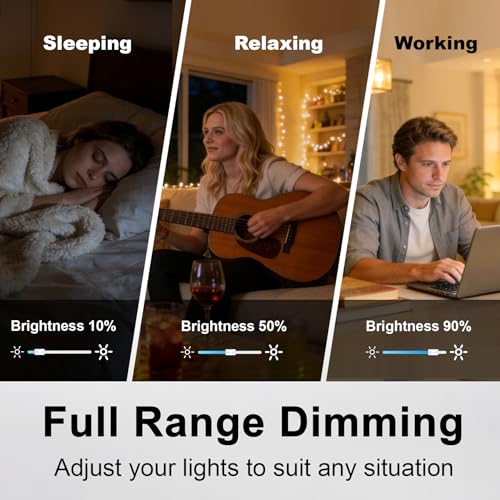 Image of BESTTEN 3 Pack Slide Dimmer Light Switch, Quiet Rocker, Super Slim Single Pole or 3 Way Dimmable Switch, Max 300W LED, CFL, 600W Incandescent, ETL Listed, Black