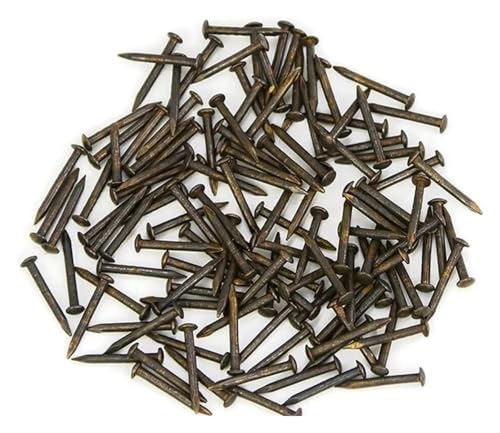 Clavos redondos pequeños de cobre puro acabado latón antiguo, diámetro 1.2-2.8 mm, longitud 8-50 mm, para bisagras de muebles y tambores (ejemplo: 20 piezas de 2.8x25mm) miniatura 2