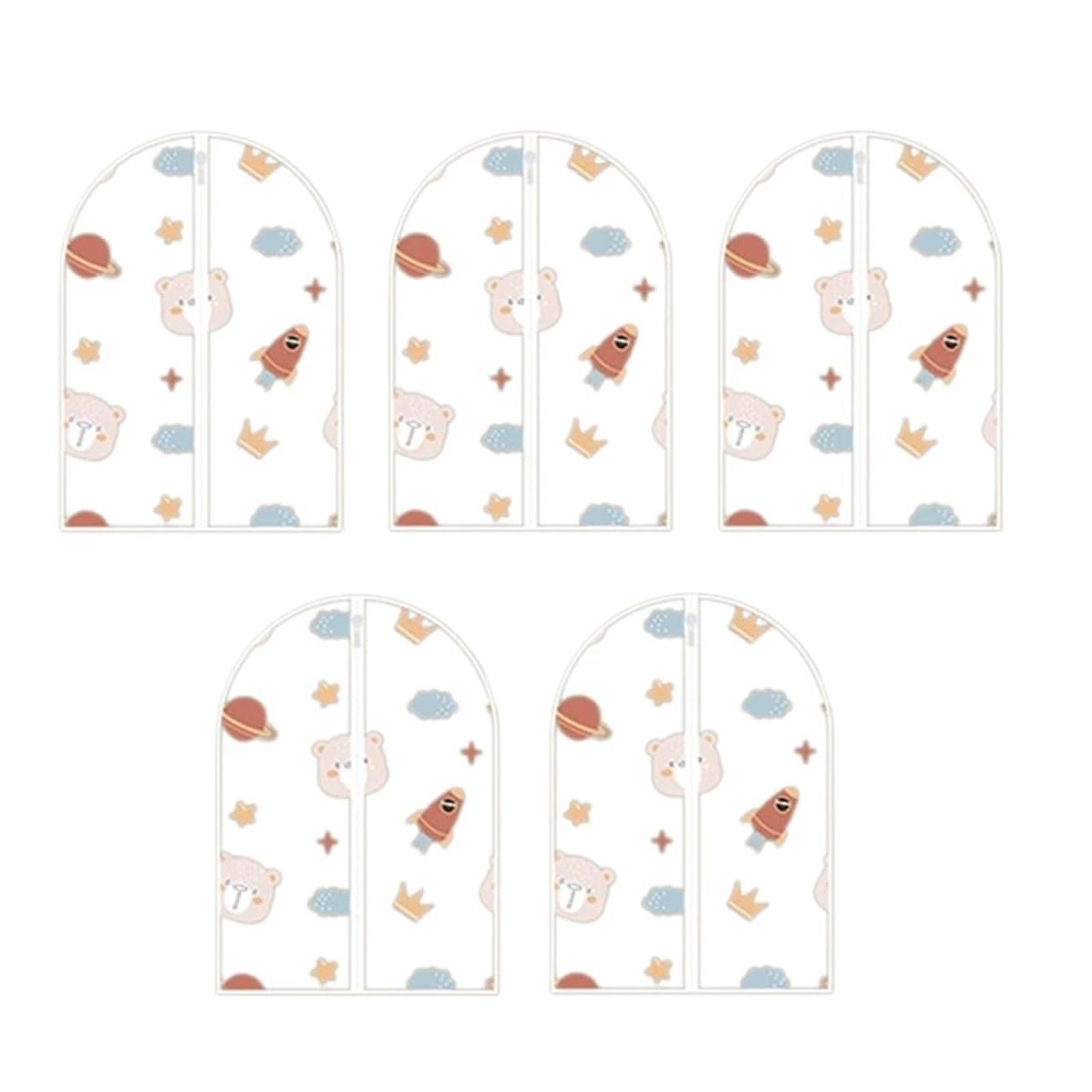 Fundas transparentes for ropa, impermeables, for guardarropa, colgante, traje, vestido, abrigo, cubierta antipolvo, bolsa de almacenamiento for el hogar, 6 uds Para Ropa(60X140cm)
