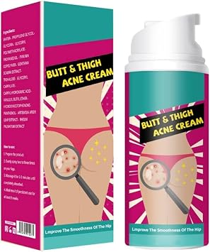 Butt Acne Cream Moisturizing Brightening Smoothing Treatment Clearing Spot, Reduce Acne and Pimples, Keep Buttocks Skin Delicate, and Smooth 50ML