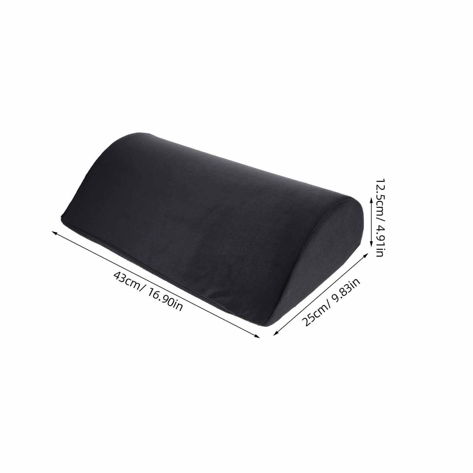 Toyvian Coussin Lombaire à Mémoire de Forme en Mousse Viscoélastique Modèle Incliné Noir Soutien Ergonomique Taille Jambes Housse Amovible et Lavable Oreiller Confortable pour