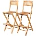 Produktbild ASS 2Stück Teak Design Barhocker Bistrohocker Bistrosessel Barsessel Sessel Holzsessel Gartensessel Gartenmöbel Holz Modell: JAV-BIMA-KLAPPBAR von