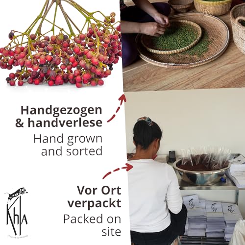 Khla - Szechuan Pfeffer Rot 100 g - Roter Sichuan Pfefferkörner Ganz - Sichuan-Beeren - Asiatisches Gewürz Timut-Pfeffer Chili Sichuanese - Begrenzte Produktion - Herkunft China