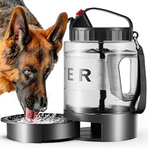 77oz Dog Water Bottle Dog Travel Water Bottle, Portable Dog Water Bowl Dispenser for Travel Camping Hiking Walking, Dog Water Drinking Bottle Dog Travel Water Bowl for Large Dogs