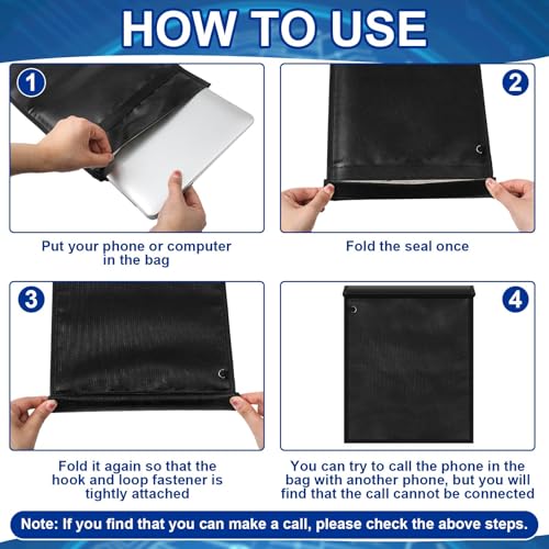 Image of Dansydaisy Key Storage Box & Protective Pouches Set (8 Pack) for Car Key Fob, Phone, Tablet & Wallet - Waterproof, Fireproof Travel Organizer Case, Portable Storage Kit(Black)