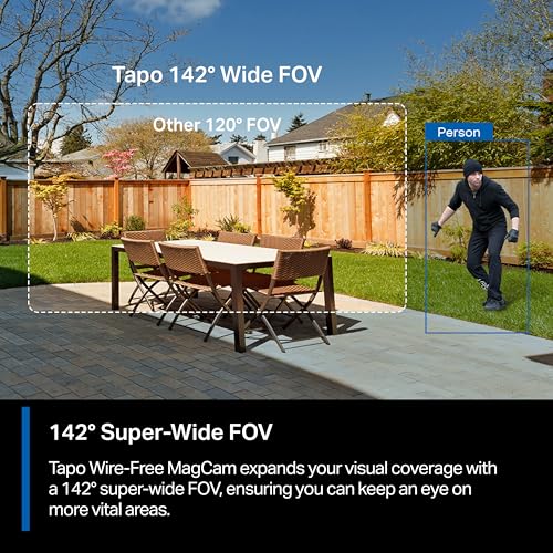 Image of Tapo MagCam 2K+ - 2026 Wirecutter Best Outdoor Security Camera & PCMag Editors' Choice, Wireless Battery Power, Magnetic Mount, Subscription-Free SD Storage or optional Cloud, Person /Vehicle Detection