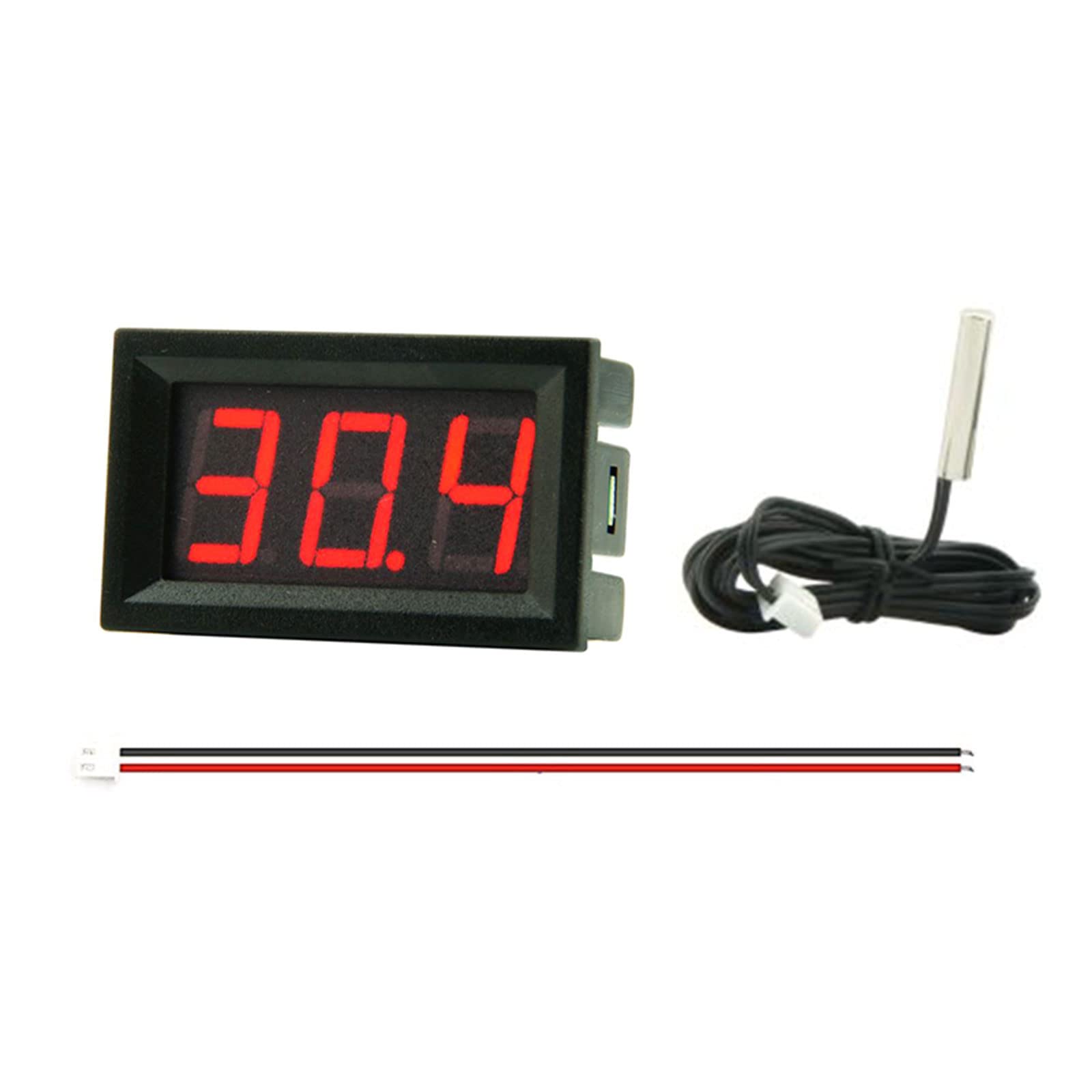 Buxuaaaa D Accuracy Thermometer 50℃120℃ Igital Thermometer Single Isplay 4-30V With 100Cm Metal Probe For Car Room Indoor Indoor Igital For Home