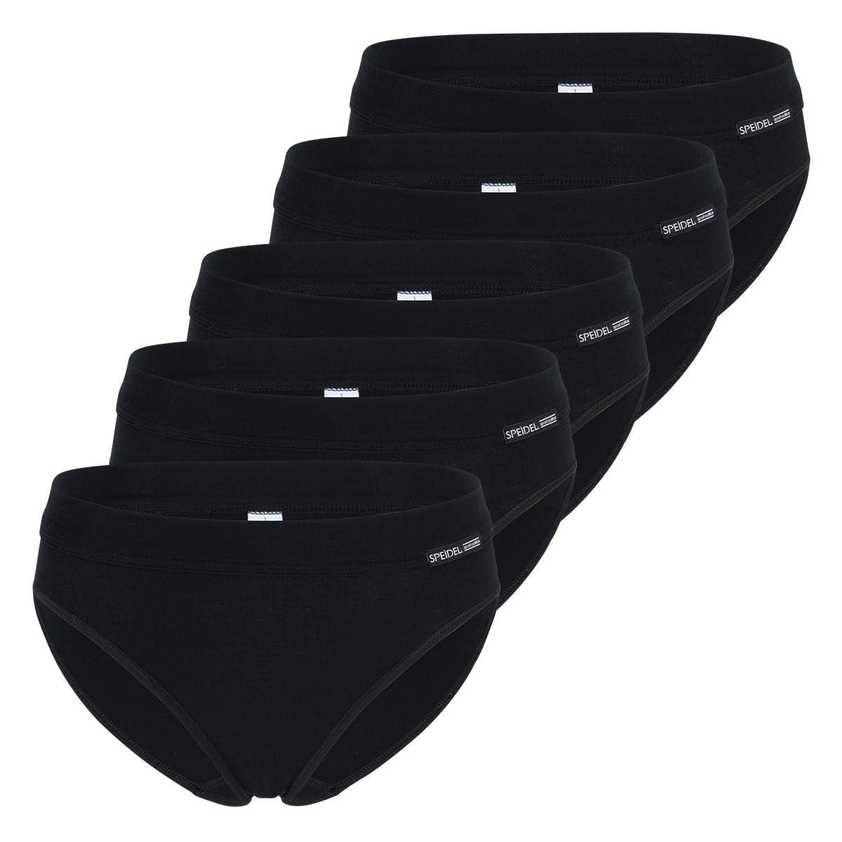 Speidel 5er Pack Bio.Cotton Jazzpant 1600 Sport Edition Damen – 100% Bio-Baumwolle, Breiter Weichbund, Flache Beinabschlüsse, Hochausgeschnittenes Bein, Komfortable & Moderne Passform
