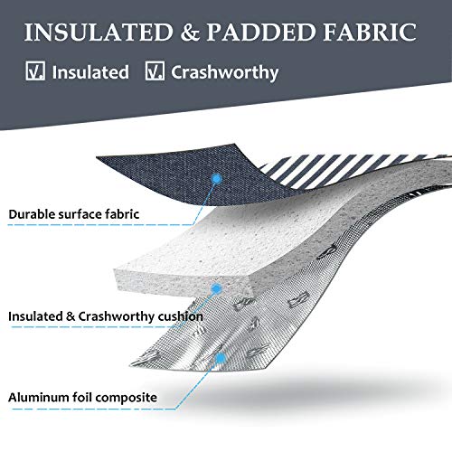 Tirrinia Insulated 2 Bottle Wine Gift Tote Bag - Wine Tumbler Glass Cooler Carrier For Byob Restaurants, Wine Tasting, Travel, Park, Beach, Great Wine Lover Gift, Denim Stripe #TOP6