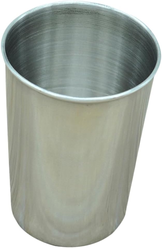 2pc Stainless Steel Water Cup Bathroom Tumbler Drinking Cup Reusable Silver 180ml for Home