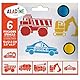 Aladine - 6 Schablonen für Kinder, Fahrzeuge