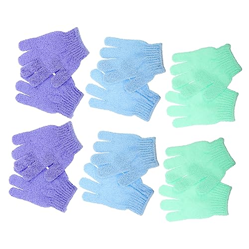 Beavorty 12 Stück Doppelseitige Peelinghandschuhe Für Den Körper Aus Nylon, Geeignet Für Beine, Brust, Oberarme Etc., Entfernen Stumpfe Hautschuppen Und Fördern Die Durchblutung Unter Der d