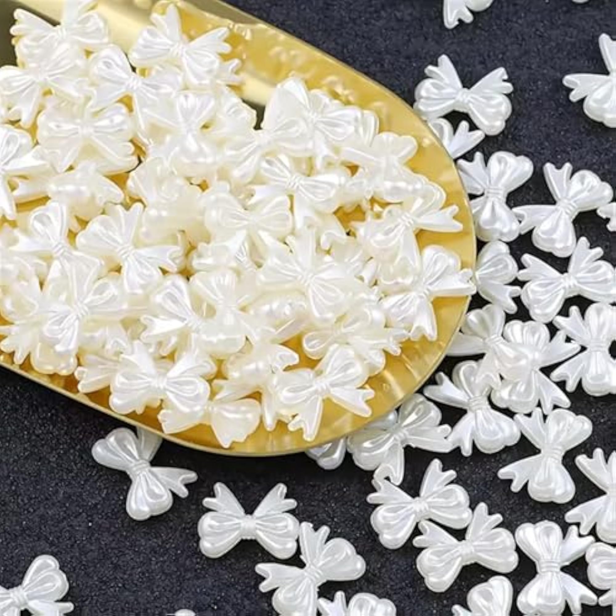 10 Pack 3D Bow Bead Pendant Charms, DIY Jewelry Making