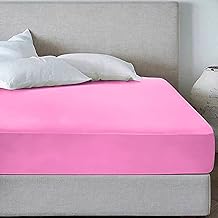Ayka Waterproof Soft Fleece Mattress Protector Fitted Style Breathable Mattress Cover (Super King 72 * 84, Pink)