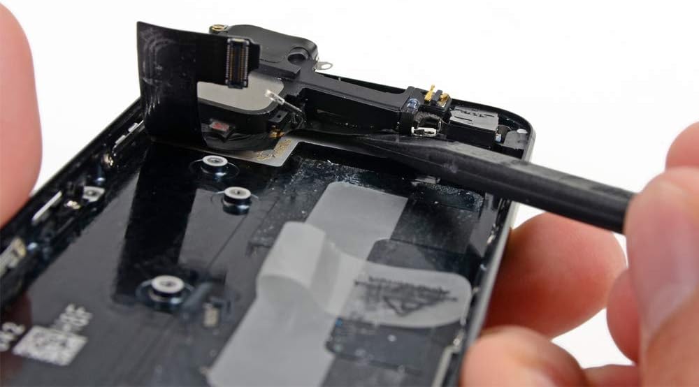 MMOBIEL Dock Connector Compatible with iPhone 5 2012 - Charging Port Flex Cable - Headphone Port/Microphone/Antenna Replacement - Incl. Screwdrivers - Black