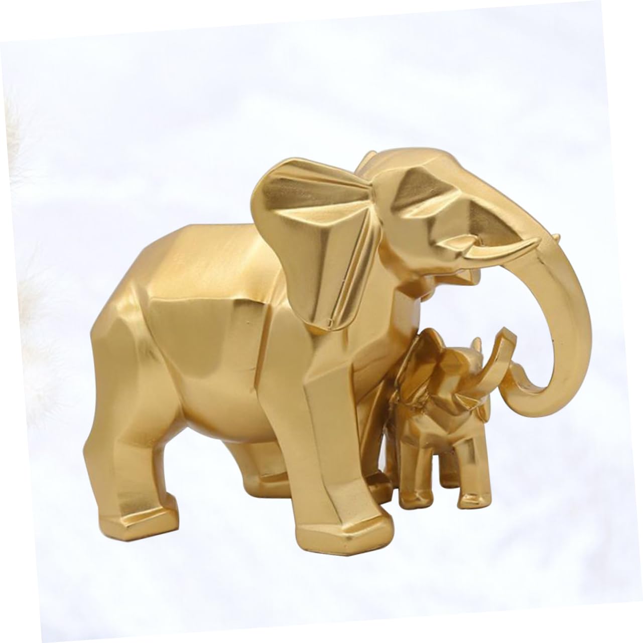 TOPBATHY Decoración Resina Casera Escultura Vívida Escultura Geométrica De Elefante Estatuillas De Elefantes Familiares Escultura Animal Geometrica Recopilación Boda Juguete