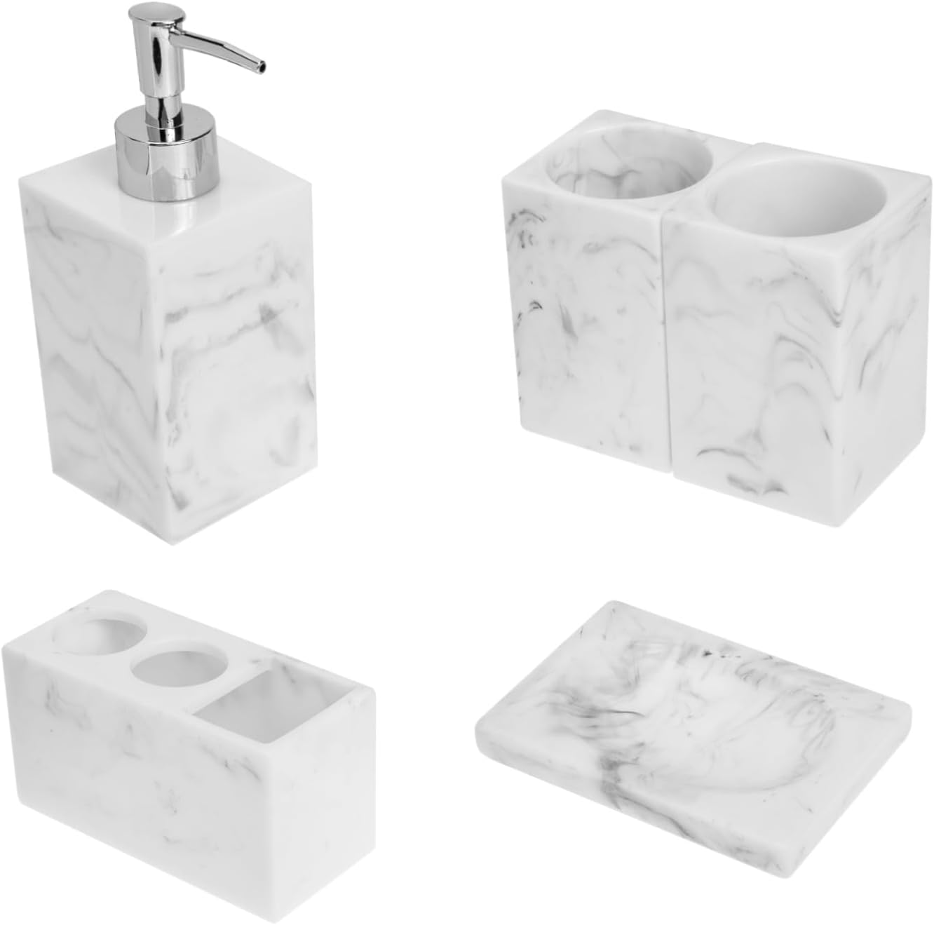 Bathroom Decor Nordic Style Marble Toothbrush Holder Cup Bathroom Decor Lotion Bottle Home Supplies