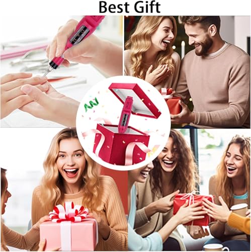 Professional Nail Drill Machine Electric Nail Files For Begginers Mutifunctional Nail Drill Set Kit For Acrylic Nails, Gel Nails, Nail Art Polisher Sets - 6