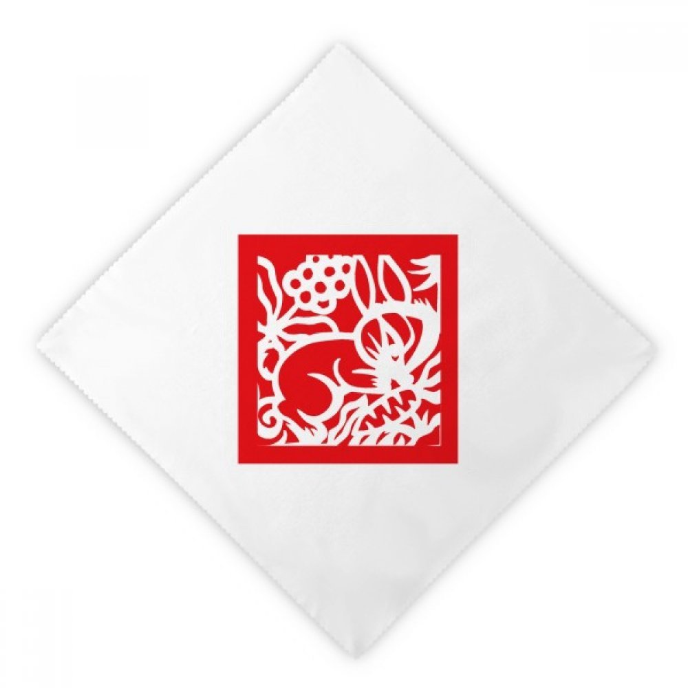Serviette en tissu Lapins 2 pcs en coton réutilisable pour repas chic
