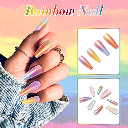 Cloace Coffin Long Black Fake Nails Rhinestone Halloween Acrylic False Nails Nude Glossy Press On Nails For Women And Girls(Pack Of 24) (C) #TOP3