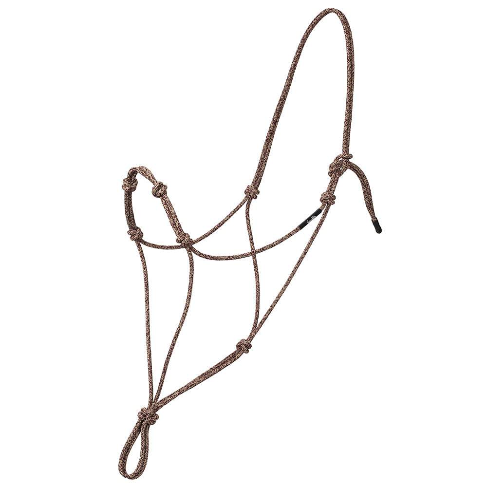 Weaver Leather Silvertip Four Knot Rope Halter Burgandy/Tan Horse