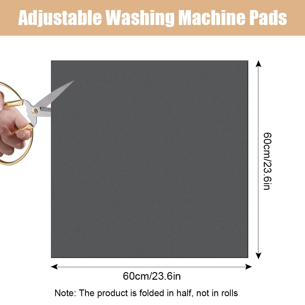Tapis De Protection Pour Dessus De Machine à Laver - 60x60 Cm, Terre De Diatomée, Antidérapant, Gris/bleu