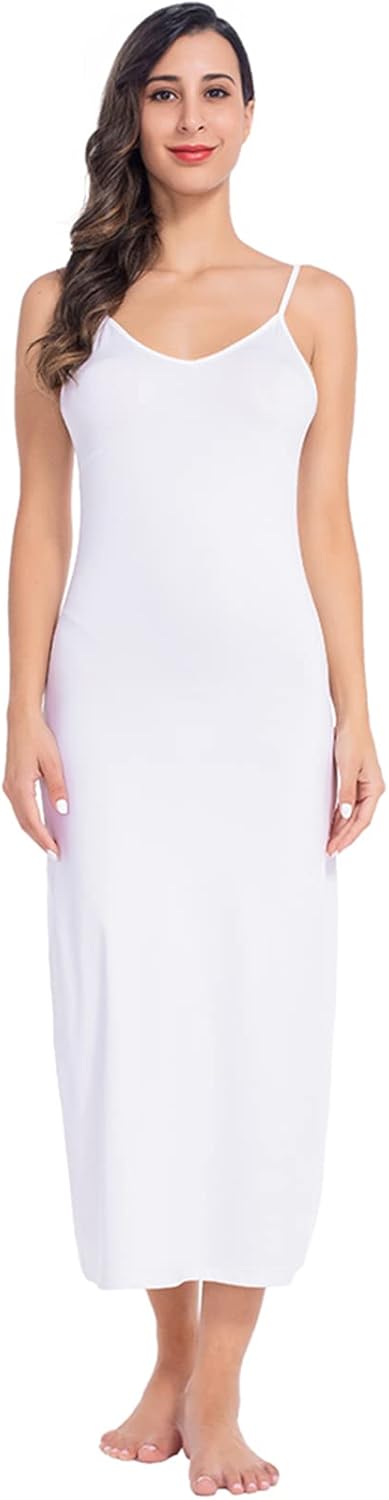 Subuteay Full Slip for Women Under Dresses Spaghetti Straps Long Slips Dress