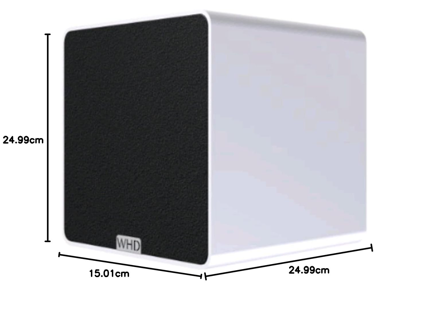 WHD Qube 2 Go bezprzewodowy głośnik strumieniowy – Bluetooth, elegancki i ponadczasowy design premium (WLAN, biały)