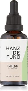 Hanz de Fuko Vegan Hair & Beard Oil: Boosts Growth, Hydrates with Argan, Jojoba, Vitamin E - 1.76oz Travel Size