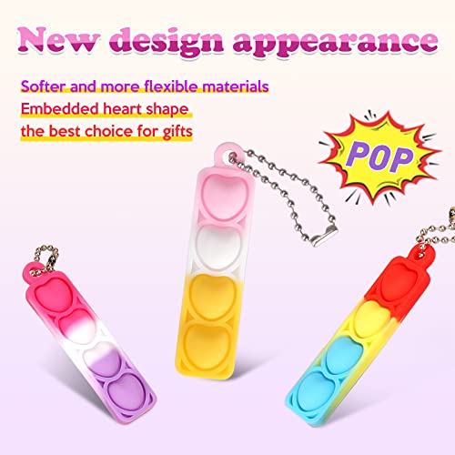 170Pcs Mini Pop Fidget Toys Bulk Party Favors For Kids Pop Keychain Sensory Toys Bag Fillers Pop Toddler Birthday Carnival Treasure Classroom Prizes Stress Reliever Anti-Anxiety Desk Toy For Boy Girl #TOP3